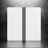 Công Tắc Đôi Thông Minh Simon M7 Metal Màu Bạc Silver 66E8002MTY-2A - Nút Nhấn Cơ Vật Lý Đôi Bền Bỉ