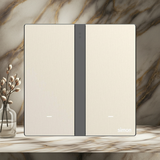 Công Tắc Đôi Thông Minh Simon M7 Metal Màu Vàng Gold 66E8002MTY-2C - Cảm Biến Tiệm Cận Tinh Tế
