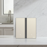 Công Tắc Đôi Thông Minh Simon M7 Metal Màu Vàng Gold 66E8002MTY-2C - Kim loại sơn tiêu chuẩn châu Âu