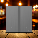 Công Tắc Đôi Thông Minh Simon M7 Metal Màu Xám (Grey) 66E8002MTY-2B - công nghệ nhà thông minh tiên tiến