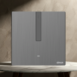 Công Tắc Đơn Thông Minh Simon M7 Metal Smart Màu Xám (Grey) 66E8001MT-2B - Thiết Kế Kim Loại Xám Hiện Đại và Bền Bỉ
