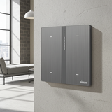 Công Tắc Ngữ Cảnh Bốn Thông Minh Simon M7 Metal Màu Xám (66E8008MTY-2B)-màu xám tinh tế chuẩn châu Âu