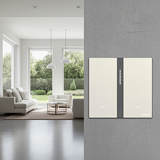 Công Tắc Ngữ Cảnh Đôi Thông Minh Simon M7 Metal Màu Vàng Gold (66E8006MTY-2C-phủ sơn vàng gold bóng bẩy chuẩn châu Âu