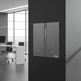 Công Tắc Ngữ Cảnh Đôi Thông Minh Simon M7 Metal Xám (Grey) 66E8006MTY-2B-Lắp Đặt Đơn Giản, Kết Nối Nhanh Chóng