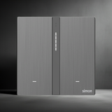 Công Tắc Ngữ Cảnh Đôi Thông Minh Simon M7 Metal Xám (Grey) 66E8006MTY-2B