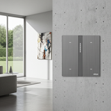 Công Tắc Thông Minh Simon M7 Metal Màu Xám 66E8009MTY-2B-Vẻ Đẹp Tinh Tế Từ Chất Liệu Kim loại Xám