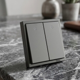 Công tắc vuông Simon i7 xám LED đẹp cho nội thất sang