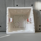 Đế âm tường vuông ghép nối Siron 86x86x50mm SR-S86F có thể điều chỉnh mặt khi bị nghiêng