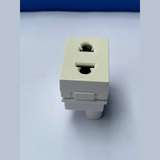 Ảnh Thực Tế Hạt Ổ Cắm Đơn 2 Chấu Size S 16A Màu Trắng Simon K1 Mã K1412S