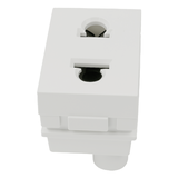Hạt Ổ Cắm Đơn 2 Chấu Size S 16A Màu Trắng Simon K1 Mã K1412S
