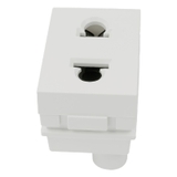 Hạt Ổ Cắm Đơn 2 Chấu Size S 16A Simon K1 Màu Trắng - K1412S