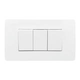 Mặt 3 Lỗ Size S Lắp Ngang Màu Trắng Simon K1 Mã K1003N - Lắp Hạt Đảo Chiều