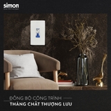 Mặt Aptomat Tép Đơn Lắp Dọc Màu Trắng Simon K1 Mã K1061D - Mặt Át Đơn