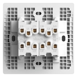 Mặt Sau Bộ Công Tắc Bốn 2 Chiều Vuông Màu Trắng Simon S6 581042