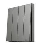 Mẫu công tắc đẹp Simon S6 - 581042-61 Đen Xám Tràn Viền Đẳng Cấp