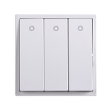 Module Công Tắc Ba 1 Chiều Vuông Màu Trắng Có Đèn Led Simon I7 Mã 701033