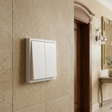 Module Công Tắc Đèn Đôi Simon I7 701023 Có Led Màu Trắng Cao Cấp