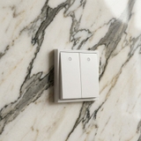 Module Công Tắc Điện Đôi Có Led Simon I7 701023 Vuông Màu Trắng