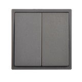 Module Công Tắc Đôi 2 Chiều Vuông Màu Xám Simon I7 Mã 701022-61
