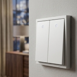 Module Công Tắc Đôi Có Led Simon I7 701023 Màu Trắng Cho Nhà Cao Cấp