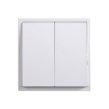 Module Công Tắc Đôi Trung Gian Vuông Màu Trắng Simon I7 - 701046