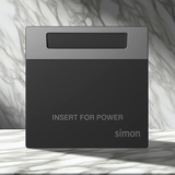 Module Công Tắc Thẻ Từ RFID Vuông Màu Xám Simon S6 58E602-61 - Kiểm soát truy cập và an ninh