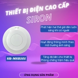 ứng dụng Công tắc cảm biến diện diện vi sóng lắp nổi trần Siron SR-MSB101