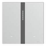 Bộ công tắc bối cảnh đôi nhà thông minh Simon M7 Gem smart màu bạc 66E8006GTY-4E