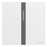 Bộ công tắc bối cảnh đôi nhà thông minh Simon M7 Gem smart màu trắng 66E8006GTY-4F