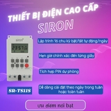 Ưu điểm nổi bật Công tắc hẹn giờ kỹ thuật số chuẩn giây Siron SR-TS11S