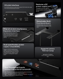 eGPU AOOSTAR EG02 Thunderbolt5, Oculink Băng thông lớn hỗ trợ nguồn ATX / SFX, sạc ngược 140w có thể sạc cho laptop và Mini PC