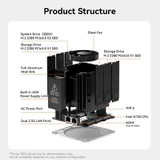 Beelink ME mini 6-Slot ổ cứng SSD NVMe 12GB LPDDR5+64GB eMMC NAS Mini PC Intel® Twin Lake N200