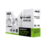 ASUS TUF Gaming GeForce RTX™ 5070 Ti 16GB White OC Edition TUF-RTX5070TI-O16G-WHITE-GAMING: Sắc Trắng Tinh Tế, Bền Bỉ Chuẩn Quân Sự