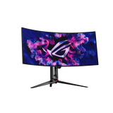 Màn hình chuyên game ROG Swift OLED PG34WCDM 34 inch (có thể xem 33,9 inch, 3440 x 1440) Tấm nền OLED cong 800R, 240 Hz, thời gian phản hồi 0,03 ms (GTG), tương thích G-SYNC®, tản nhiệt tùy chỉnh, độ sáng đồng đều, điều khiển thông minh ROG Smart KVM, Type-C® 90 W và điều khiển trung tâm ASUS DisplayWidget Center
