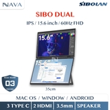 Màn hình đôi SIBOLAND gấp gọn / cảm ứng / 60Hz, IPS, Hỗ trợ làm việc và giải trí