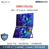 Màn hình đôi SIBOLAND gấp gọn / cảm ứng / 60Hz, IPS, Hỗ trợ làm việc và giải trí