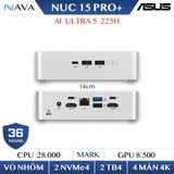 ASUS NUC 15 Pro Plus Ultra 5 225H Mini PC, Intel Arc Graphics, hỗ trợ 4 màn 4K, Wi-Fi 7