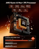 Mini PC Beelink GTR9 Pro AI MAX+ 395 RAM LPDDR5X 8000Mhz Radeon 8060s AI lên đến 126 TOPS