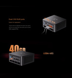 Minisforum UM880 PRO Mini PC Gaming AMD Ryzen 8845HS Radeon 780M RDNA3 Máy tính R7 8000 Seri