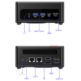 Mini PC AOOSTAR GEM 12+ PRO R7 Pro 8845HS - AMD READEON 780M MÀN LCD TIỆN DỤNG