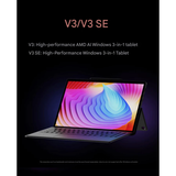 Tablet Minisforum V3 SE AMD Ryzen 7 7735U Máy Tính Bảng Windows 3 Trong 1