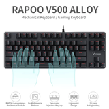 Bàn phím Rapoo V500 | Bàn phím cơ Blue Switch