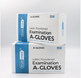 Găng tay y tế Latex có bột A-GLOVES – Hộp 100 cái