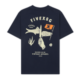 FIVEX CUT FISH TEE - NAVY