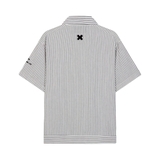 FIVEX WORKSHIRT STRIPE ZIP - BLACK