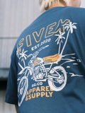 FIVEX LOST IN PAML TEE - DARK TEAL