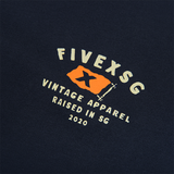 FIVEX CUT FISH TEE - NAVY