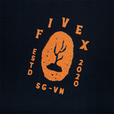 FIVEX CACTUS TEE - NAVY