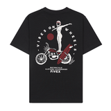 FIVEX VIBES ON WHEELS TEE - BLACK