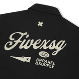 WORK SHIRT FIVEX SS02 - BLACK